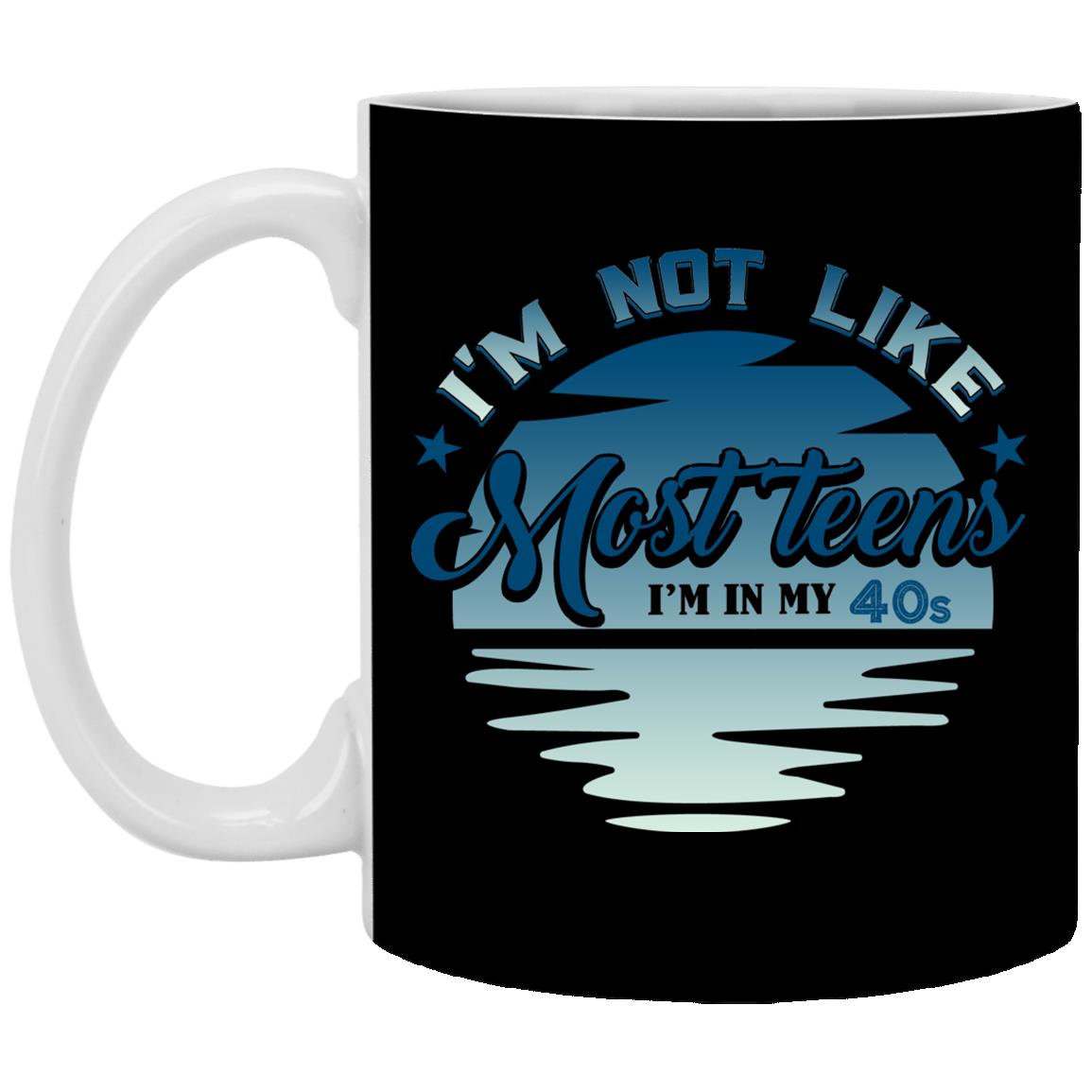 Most Teens Mug, Black, 11 oz. White Mug