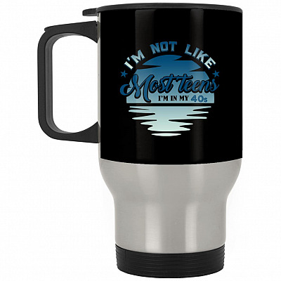 14 oz. Silver Travel Mug