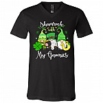 shamrock shirt, Black, V-Neck T-Shirt