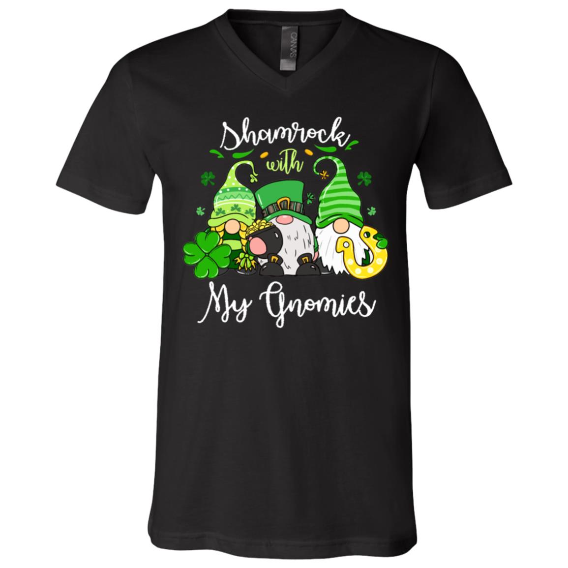 shamrock shirt, Black, V-Neck T-Shirt
