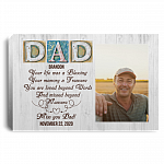 Personalized Custom Photo Memorial Dad Your Life Was A Blessing Framed Canvas - Loss Of Dad Unframed Poster, White, 0.75'' Framed Canvas Personalized Custom Photo Memorial Dad Your Life Was A Blessing Framed Canvas - Loss Of Dad Unframed Poster, White, 0.75'' Framed Canvas