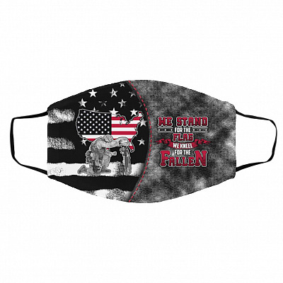 flag mask, White, Cloth Face Cover – Medium/Large