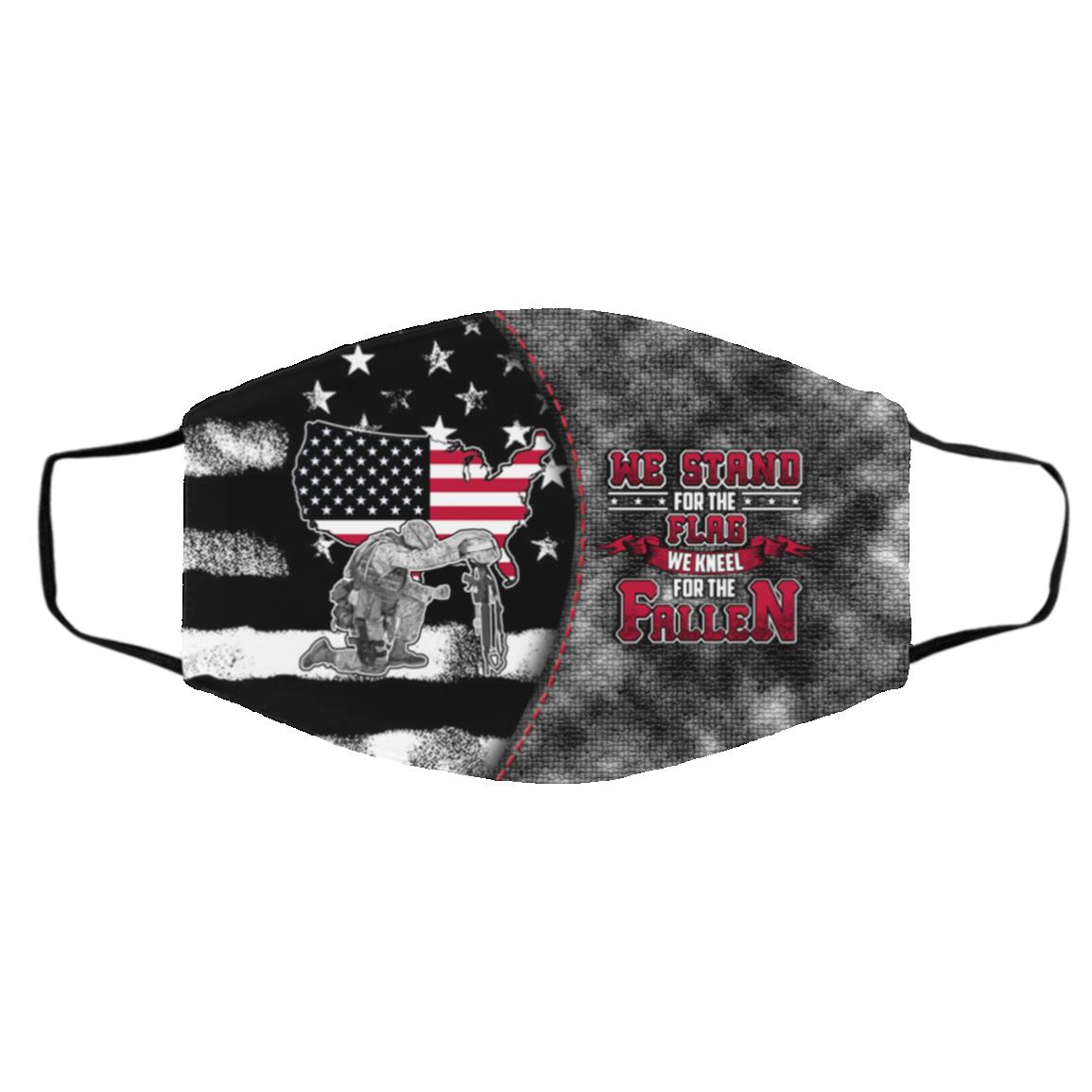 flag mask, White, Cloth Face Cover – Medium/Large flag mask, White, Cloth Face Cover – Medium/Large