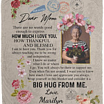 Personalized Custom Photo, White, Cozy Plush Fleece Blanket - 50x60