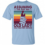 Reading Book Assuming, Light Blue, Unisex T-Shirt Reading Book Assuming, Light Blue, Unisex T-Shirt