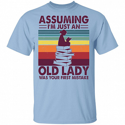 Reading Book Assuming, Light Blue, Unisex T-Shirt