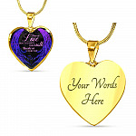 Those We Love Don't Go Away They Walk Beside Us Everyday Wings Memorial Heart Pendant Necklace - Heart Luxury Necklace (Gold Plated)