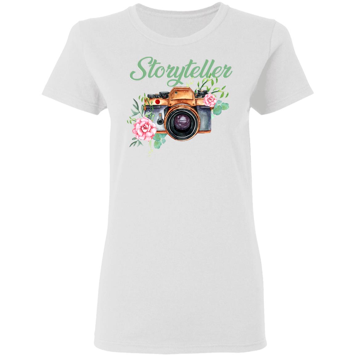 Storyteller Sleeve Shirt, White, Ladies T-Shirt Storyteller Sleeve Shirt, White, Ladies T-Shirt