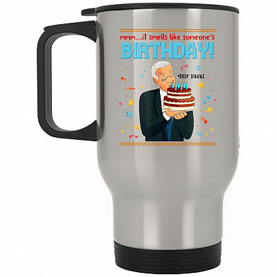 14 oz. Silver Travel Mug