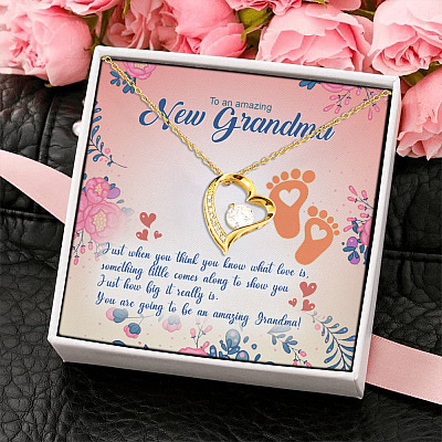 Alternative view of You Are Going to Be a Grandma Happy First Grandmother's Day Forever Love Pendant Necklace