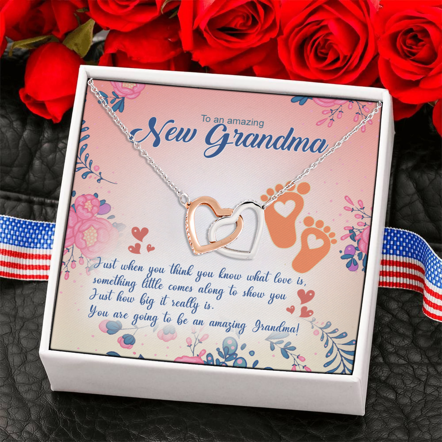 4KNG. New Grandma Interlocking Hearts Necklace 6
