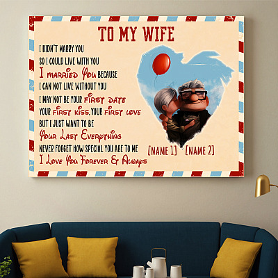 Alternative view of Personalized To My Wife I Married You Framed Canvas - Unframed Poster - To My Wife Gift