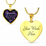 I Know Heaven Is A Beautiful Place Because They've Got You Memorial Cardinals Quote Heart Pendant Necklace - Heart Luxury Necklace (Gold Plated)