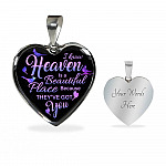 I Know Heaven Is A Beautiful Place Because They've Got You Memorial Cardinals Quote Heart Pendant Necklace - Heart Luxury Necklace (Silver)