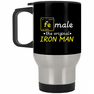 14 oz. Silver Travel Mug