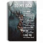 Personalized Son To My Dad I Know It's Not Easy for A Man to Raise A Child Framed Canvas - Unframed Poster, White, 0.75'' Framed Canvas