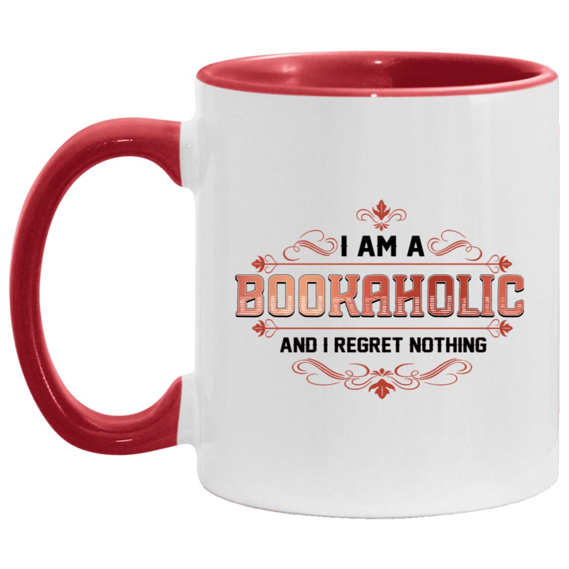 Book Accent Mug, White/Red, 11 oz. Accent Mug