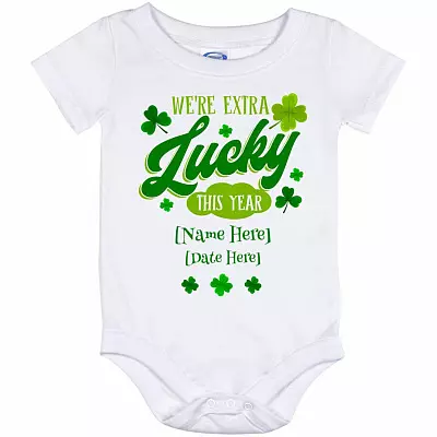 Personalized Onesie, White, Baby Onesie - 12 Month