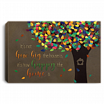 It’s Not How Big the House Is It’s How Happy the Home Is Framed Canvas Prints – Unframed Poster, White, 0.75'' Framed Canvas