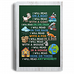 I Will Read On A Boat I Will Read Anywhere Gallery Wrapped Framed Canvas Prints - Unframed Poster, White, 0.75'' Framed Canvas