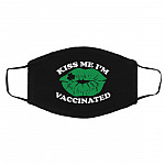 Green Lips Mask, Black, Cloth Face Cover – Medium/Large