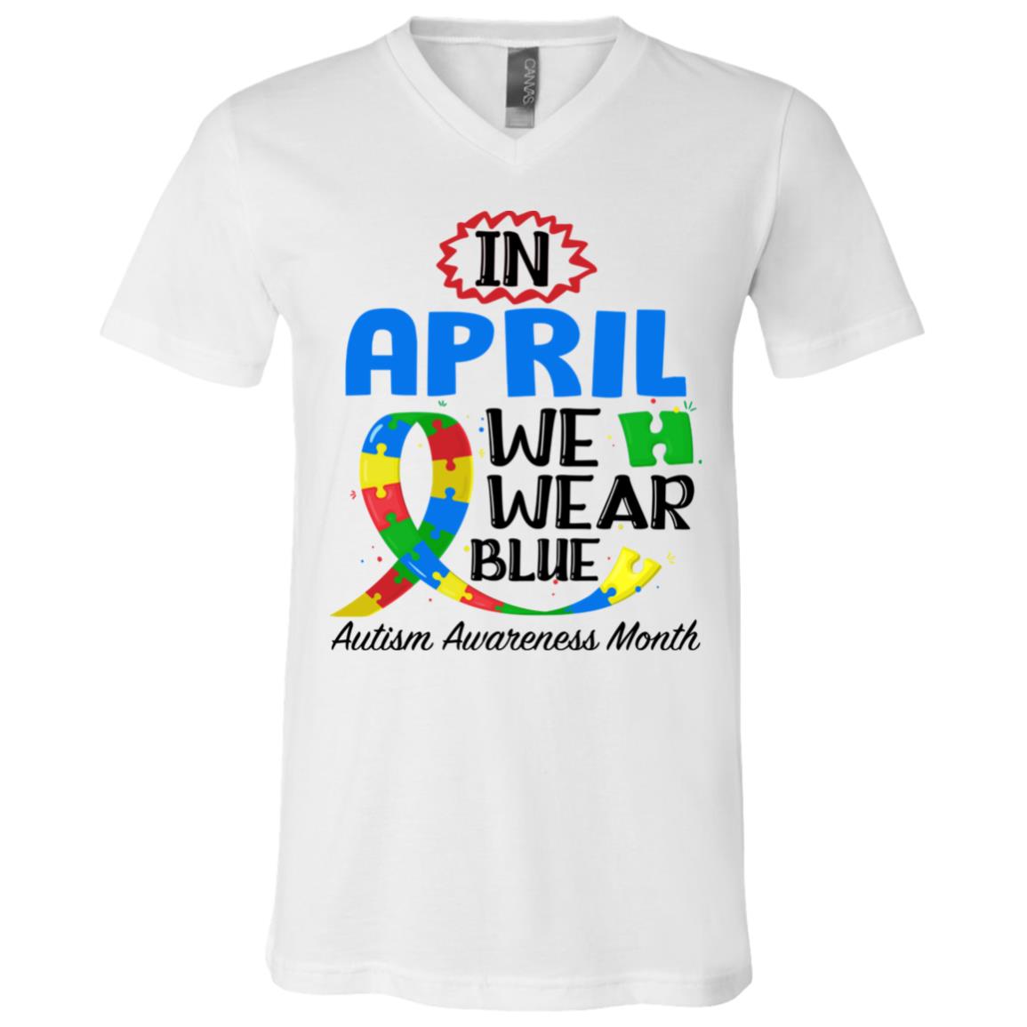 autism shirt, White, V-Neck T-Shirt autism shirt, White, V-Neck T-Shirt
