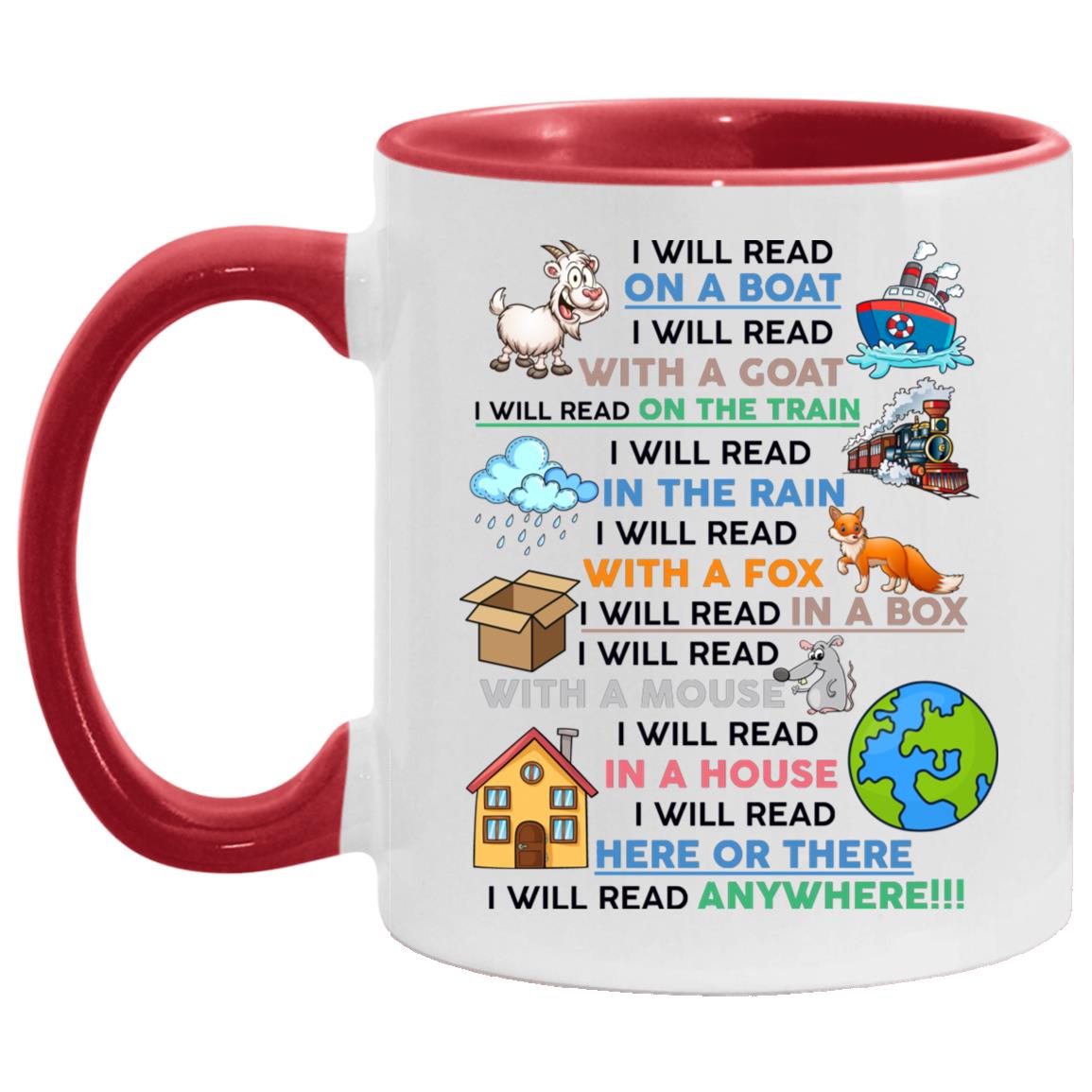 book accent, White/Red, 11 oz. Accent Mug book accent, White/Red, 11 oz. Accent Mug