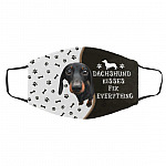 Dachshund Kisses Fix face Mask Cover, White, Cloth Face Cover – Medium/Large Dachshund Kisses Fix face Mask Cover, White, Cloth Face Cover – Medium/Large