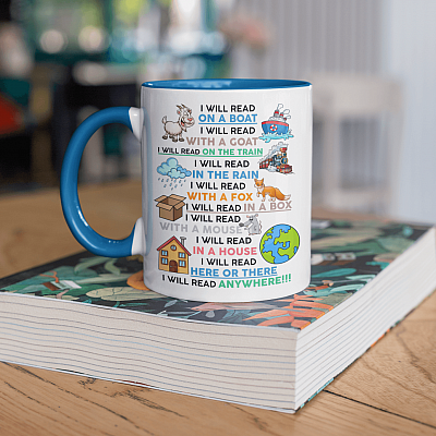 Alternative view of I Will Read On A Boat I Will Read Anywhere Accent Mug - Funny Bookish Accent Mug