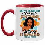 Michelle Mug, White/Red, 11 oz. Accent Mug