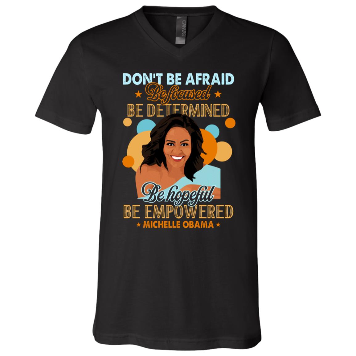 Dont be afraid Tshirt Vneck, Black, V-Neck T-Shirt