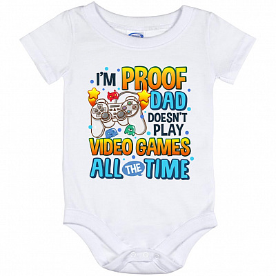 I'm proof onesie, White, Baby Onesie - 12 Month