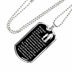 Walk Alongside Me Daddy And Hold My Little Hand Dog Tag Pendant Necklace - Dog Tag (Silver)