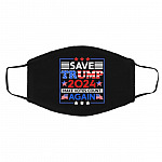 Save Trump Hat, Black, Cloth Face Cover – Medium/Large
