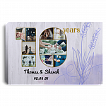 Custom Photo 10 Years Anniversary Framed Canvas Prints - Unframed Poster - Personalized Anniversary Gift, White, 0.75'' Framed Canvas