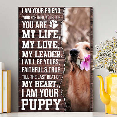 Alternative view of Personalized Photo I Am Your Friend Your Partner Your Dog You Custom Image Framed Canvas - Unframed Poster