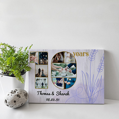 Alternative view of Custom Photo 10 Years Anniversary Framed Canvas Prints - Unframed Poster - Personalized Anniversary Gift