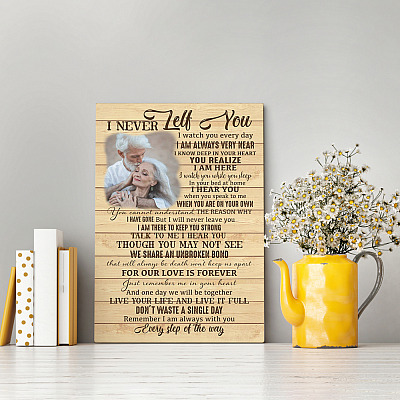 Alternative view of Custom Photo I Never Left You Wrapped Framed Canvas Prints - Unframed Poster - Memorial Gift Personalized