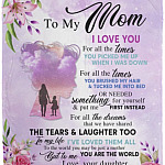 My Mom From Daughter, White, Cozy Plush Fleece Blanket - 50x60