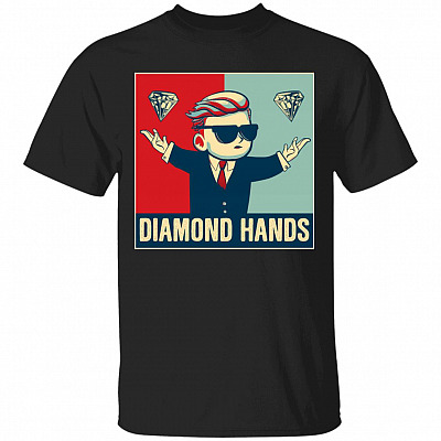 Diamond Hands Tshirt, Black, Unisex T-Shirt