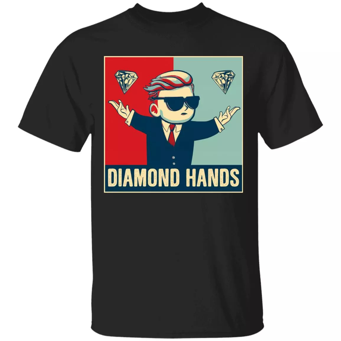 Diamond Hands Tshirt, Black, Unisex T-Shirt