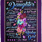to my daughter blanket, White, Cozy Plush Fleece Blanket - 50x60