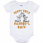 Personalized Happy Onesie, White, Baby Onesie - 12 Month