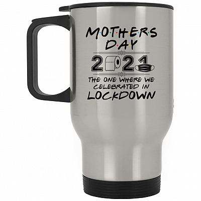 14 oz. Silver Travel Mug