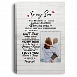 Personalized Photo To My Son I Closed My Eyes For But A Moment And Suddenly Framed Canvas - Unframed Poster, White, 0.75'' Framed Canvas