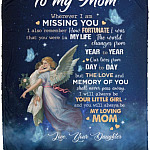 To My Mom Whenever I Am, White, Cozy Plush Fleece Blanket - 50x60