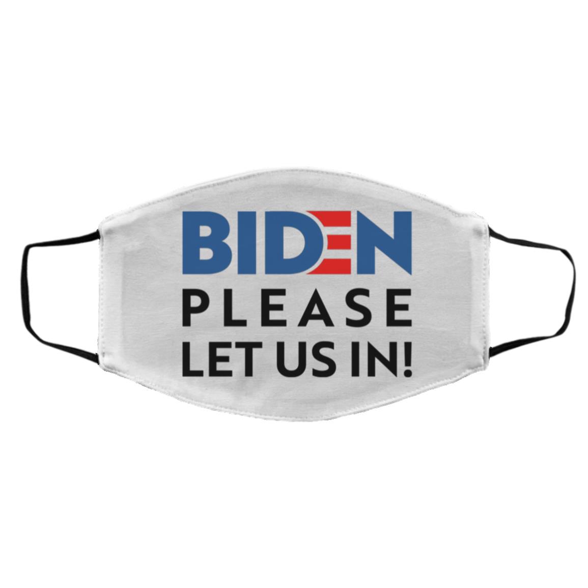 Biden Mask, White, Cloth Face Cover – Medium/Large Biden Mask, White, Cloth Face Cover – Medium/Large