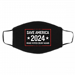 Save America 2024 Make Votes Count Again Washable Reusable Custom Printed Cloth Face Mask Cover, Black, Cloth Face Cover – Medium/Large Save America 2024 Make Votes Count Again Washable Reusable Custom Printed Cloth Face Mask Cover, Black, Cloth Face Cover – Medium/Large