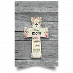 To My Loving Mom A Mother Who Always Cares Gallery Wrapped Canvas Prints-Poster-Decor Wall Art, White, Unframed Poster