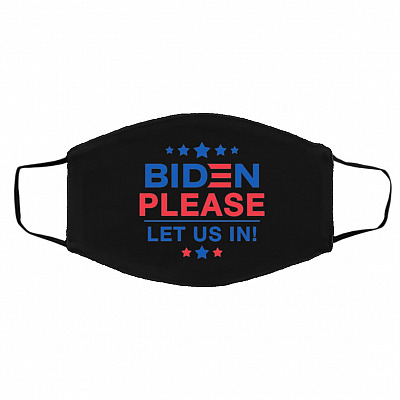Biden Mask, Black, Cloth Face Cover – Medium/Large